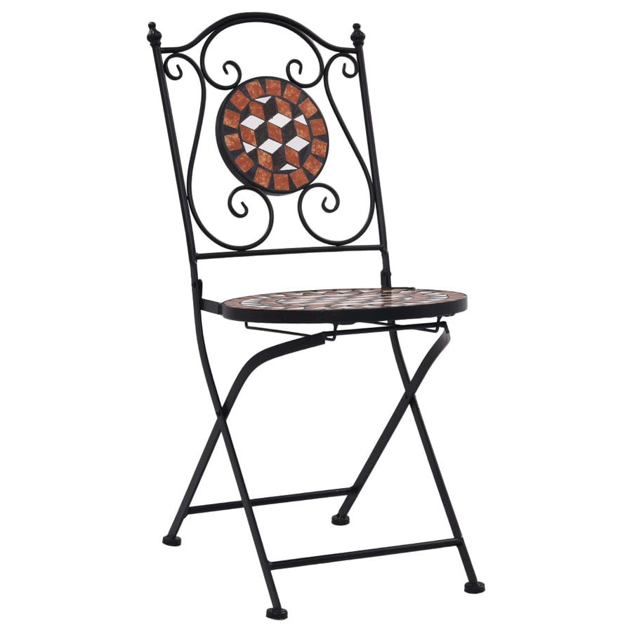 Bistrostoelen Mozaïek Keramiek Bruin