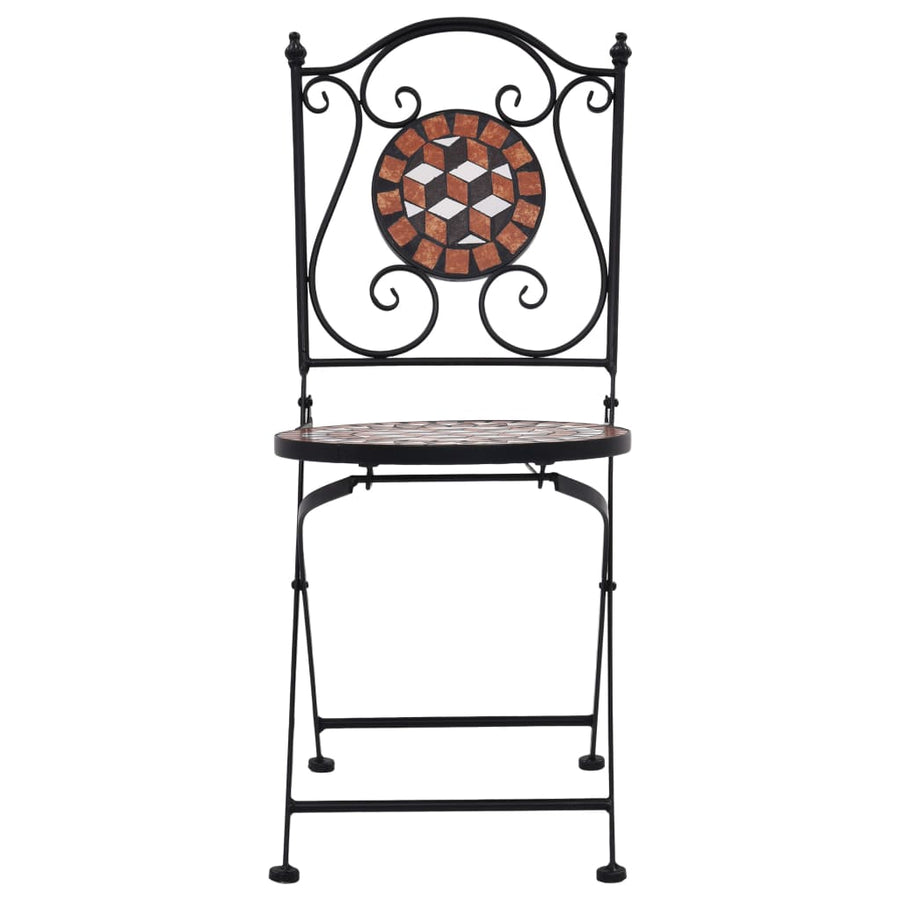 Bistrostoelen Mozaïek Keramiek Bruin