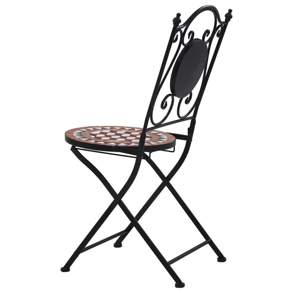 Bistrostoelen Mozaïek Keramiek Bruin