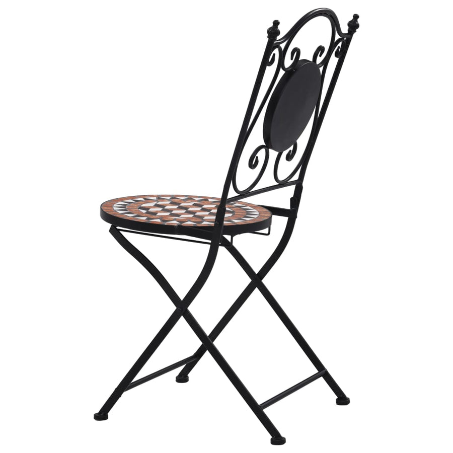 Bistrostoelen Mozaïek Keramiek Bruin