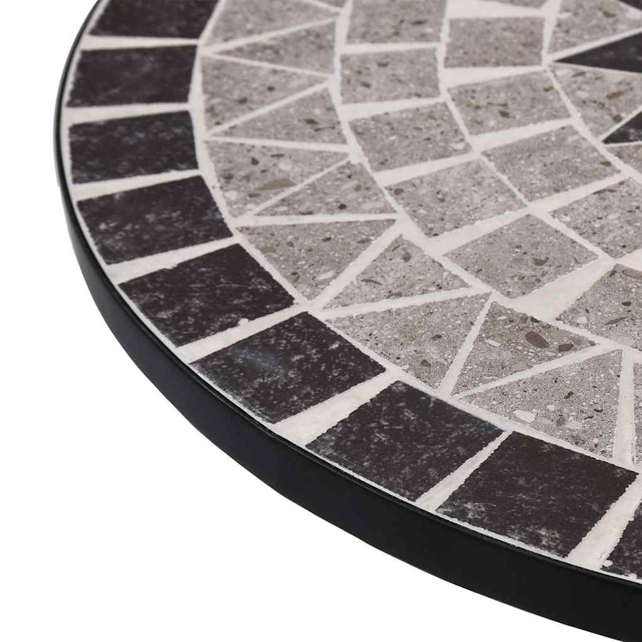 Bistrotafel Mozaïek 61 Cm Keramiek Grijs