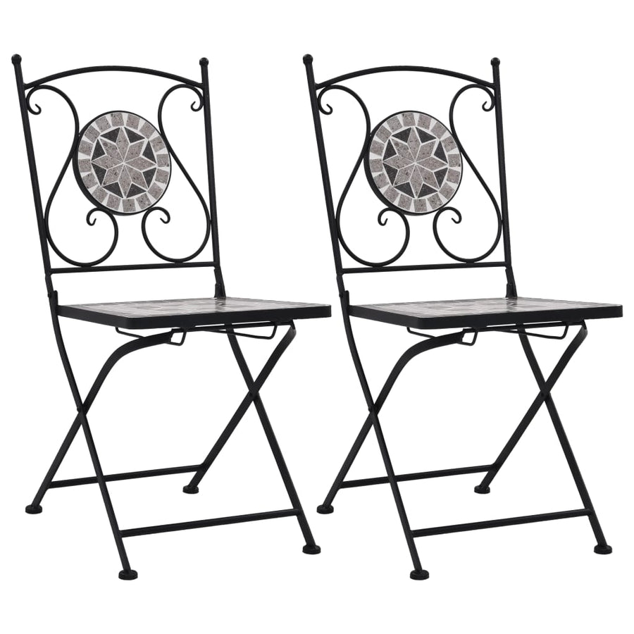 Bistrostoelen Mozaïek Grijs