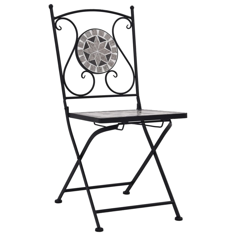 Bistrostoelen Mozaïek Grijs