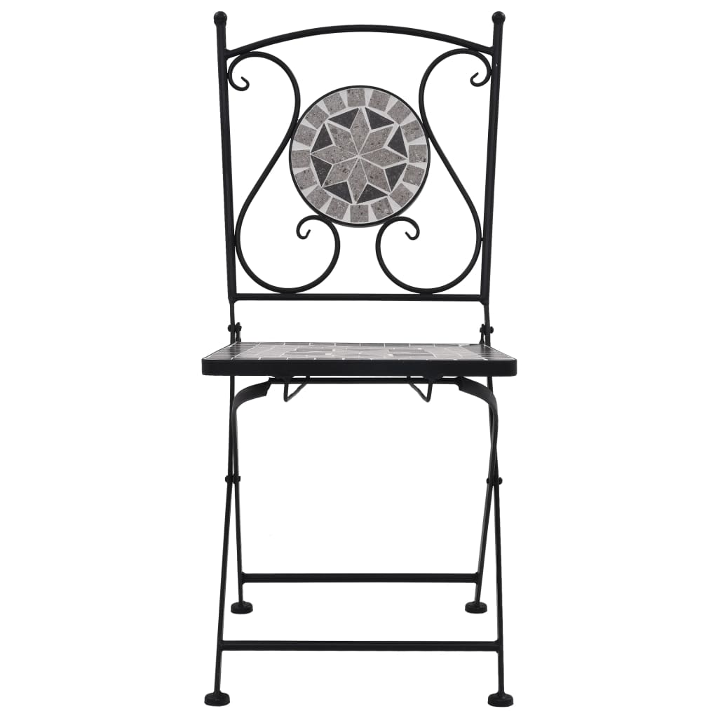 Bistrostoelen Mozaïek Grijs