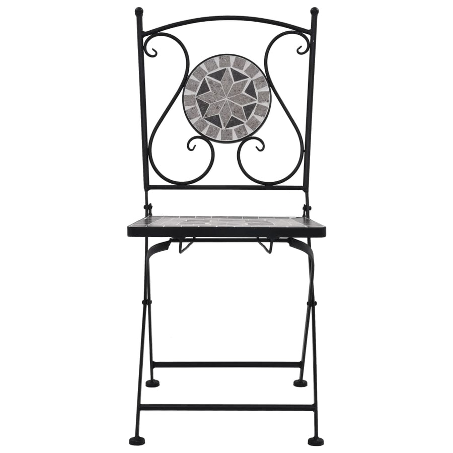 Bistrostoelen Mozaïek Grijs