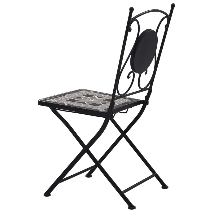 Bistrostoelen Mozaïek Grijs