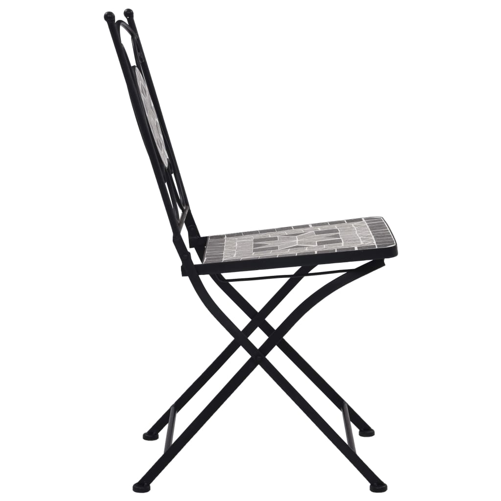 Bistrostoelen Mozaïek Grijs