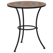 Bistrotafel mozaïek 60 cm keramiek oranje grijs