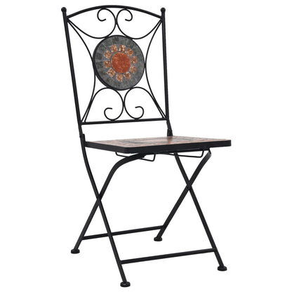Bistrostoelen Mozaïek Oranje en grijs