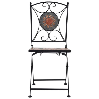 Bistrostoelen Mozaïek Oranje en grijs