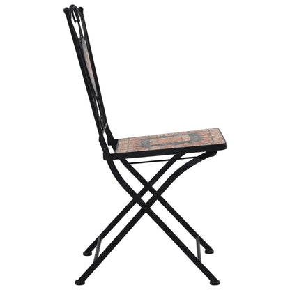 Bistrostoelen Mozaïek Oranje en grijs