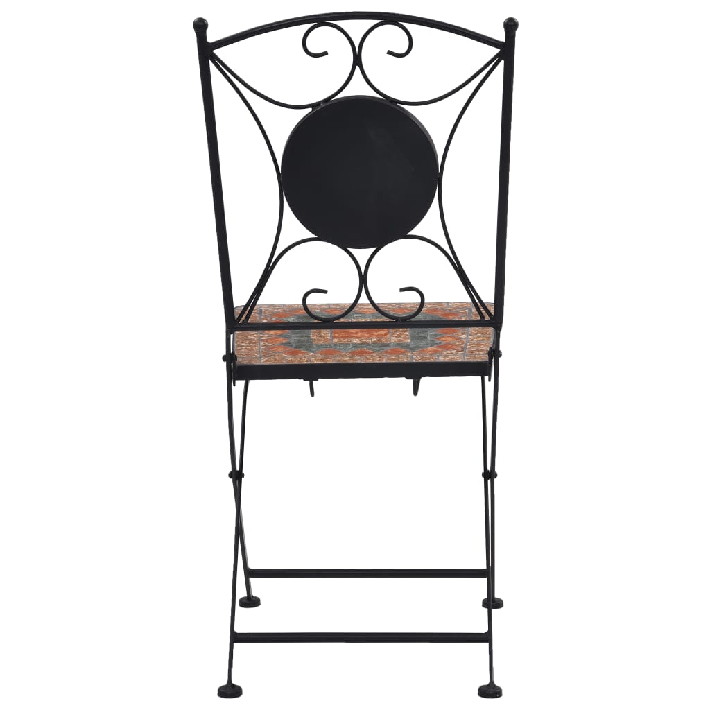 Bistrostoelen Mozaïek Oranje en grijs