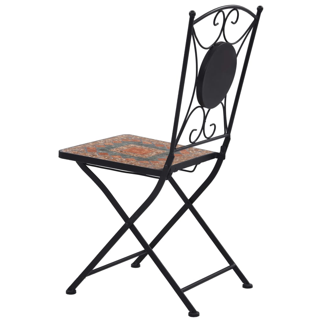 Bistrostoelen Mozaïek Oranje en grijs