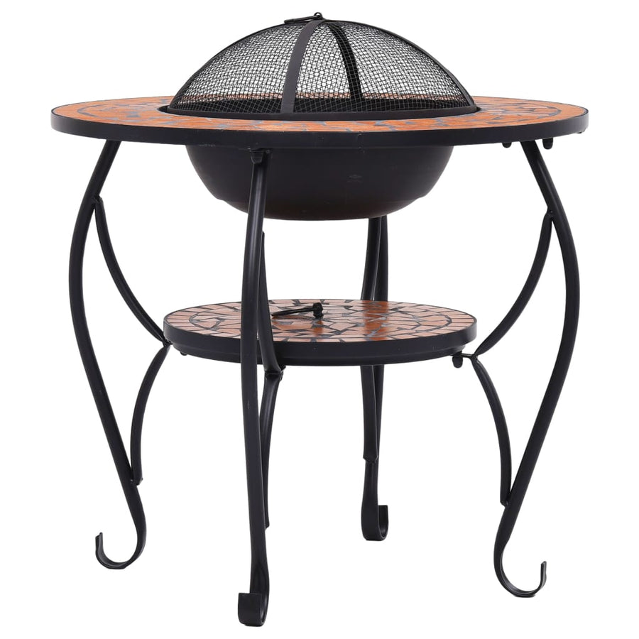 Vuurtafel Mozaïek 68 Cm Keramiek Kleurig Terracotta