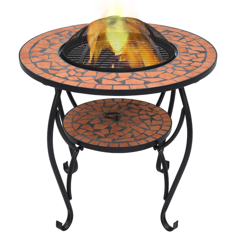 Vuurtafel Mozaïek 68 Cm Keramiek Kleurig Terracotta