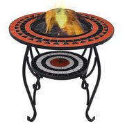 Vuurtafel 68 cm keramiek terracotta wit