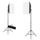Studiolampen set 2 st 40x60 cm staal zwart