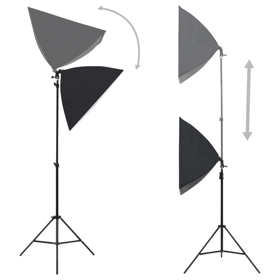 Professionele Studiolampen 2 St 40X60 Cm Staal Zwart