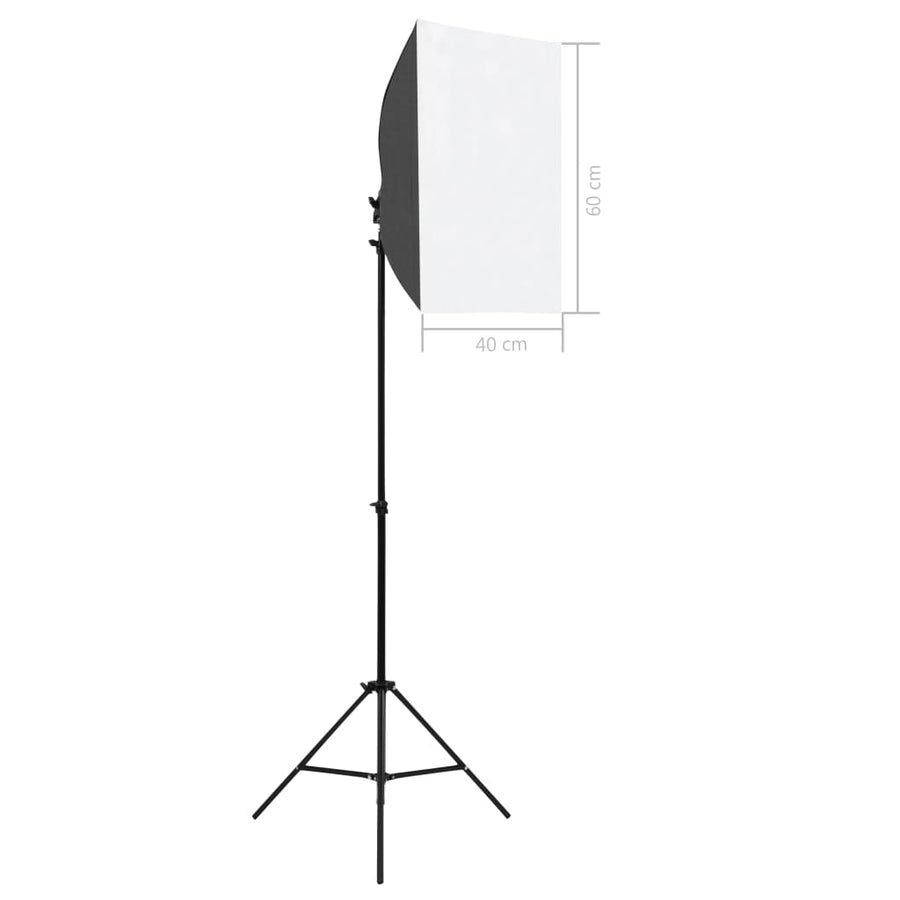 Professionele Studiolampen 2 St 40X60 Cm Staal Zwart