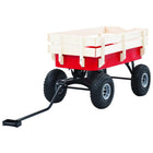 Tuinwagen 150 kg rood grenenhout staal