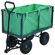 Tuinwagen 350 kg staal groen 86x46,5x97 cm