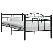 Bedbank metaal zwart 90x200 cm