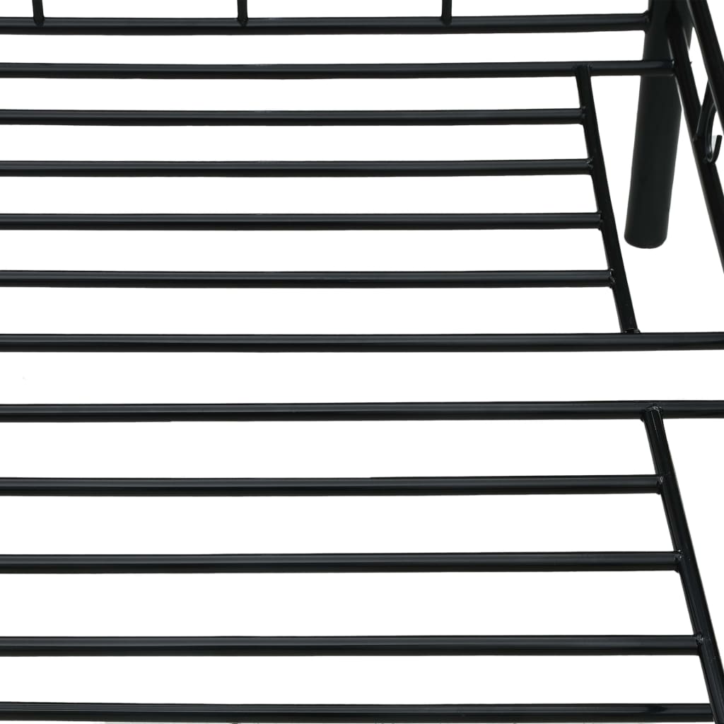 Bedbank metaal zwart 90x200 cm