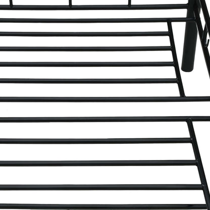 Bedbank metaal zwart 90x200 cm