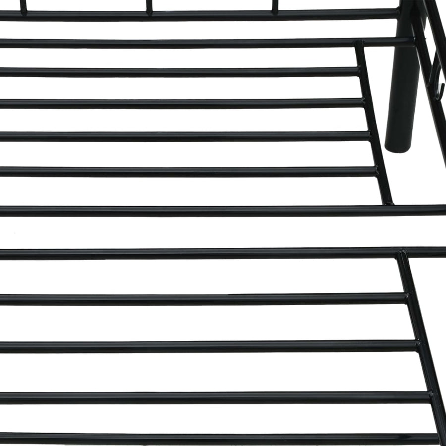 Bedbank metaal zwart 90x200 cm