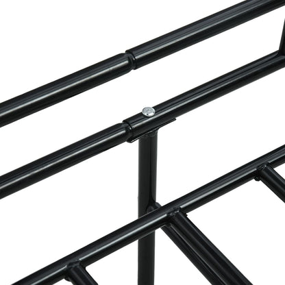 Bedbank metaal zwart 90x200 cm