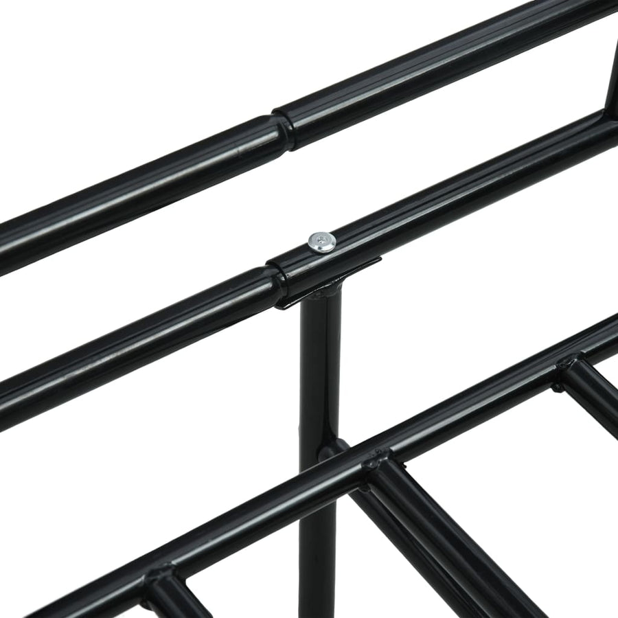 Bedbank metaal zwart 90x200 cm
