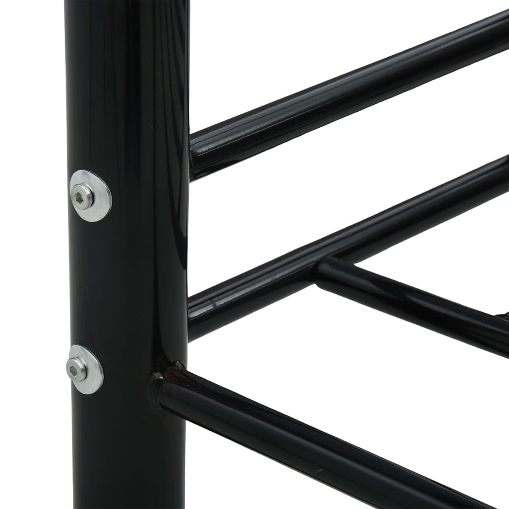 Bedbank metaal zwart 90x200 cm