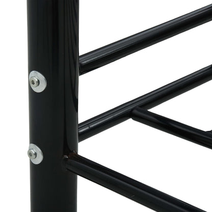 Bedbank metaal zwart 90x200 cm