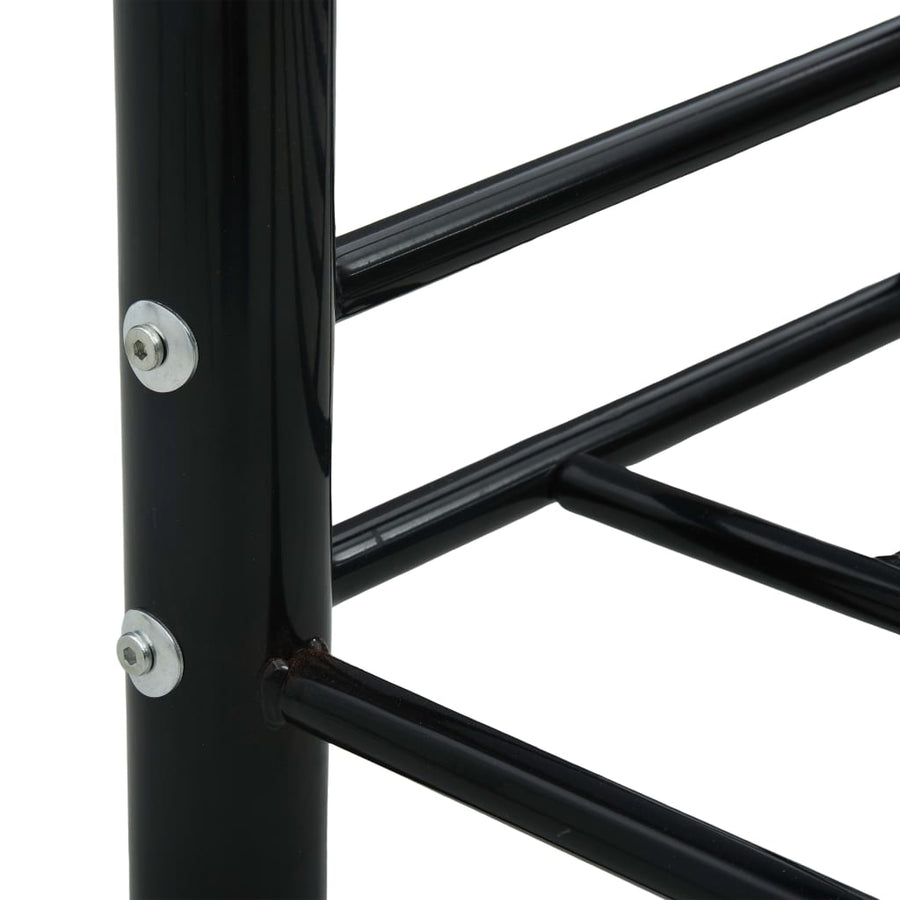 Bedbank metaal zwart 90x200 cm