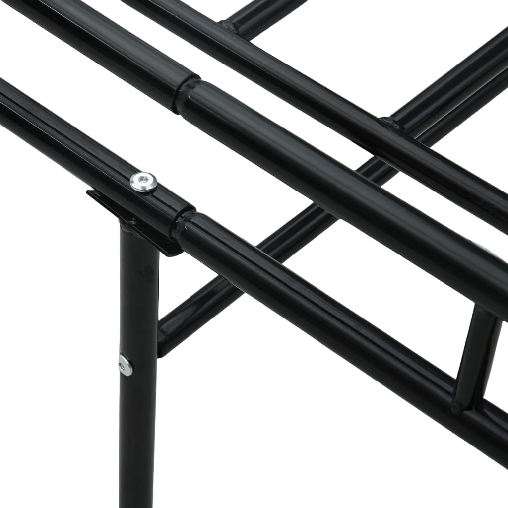 Bedbank metaal zwart 90x200 cm