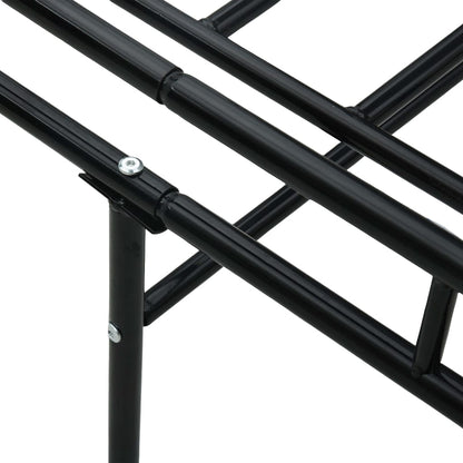 Bedbank metaal zwart 90x200 cm
