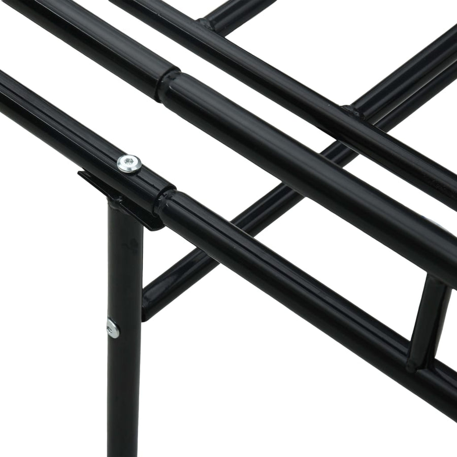Bedbank metaal zwart 90x200 cm
