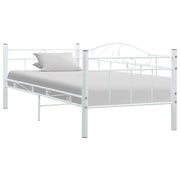 Bedbank metaal wit 90x200 cm