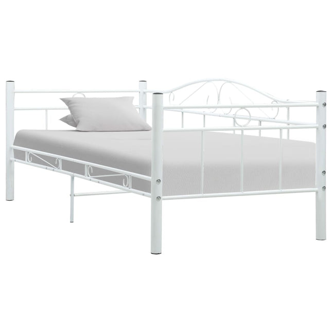 Bedbankframe Metaal 90X200 Cm Wit