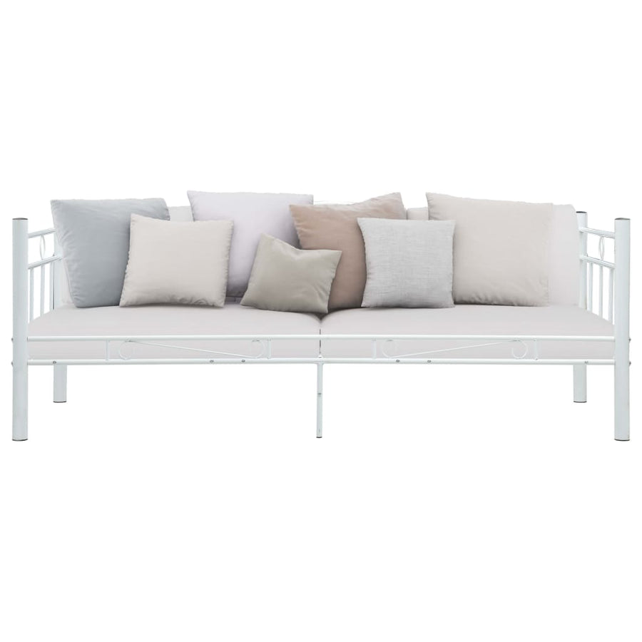 Bedbankframe Metaal 90X200 Cm Wit