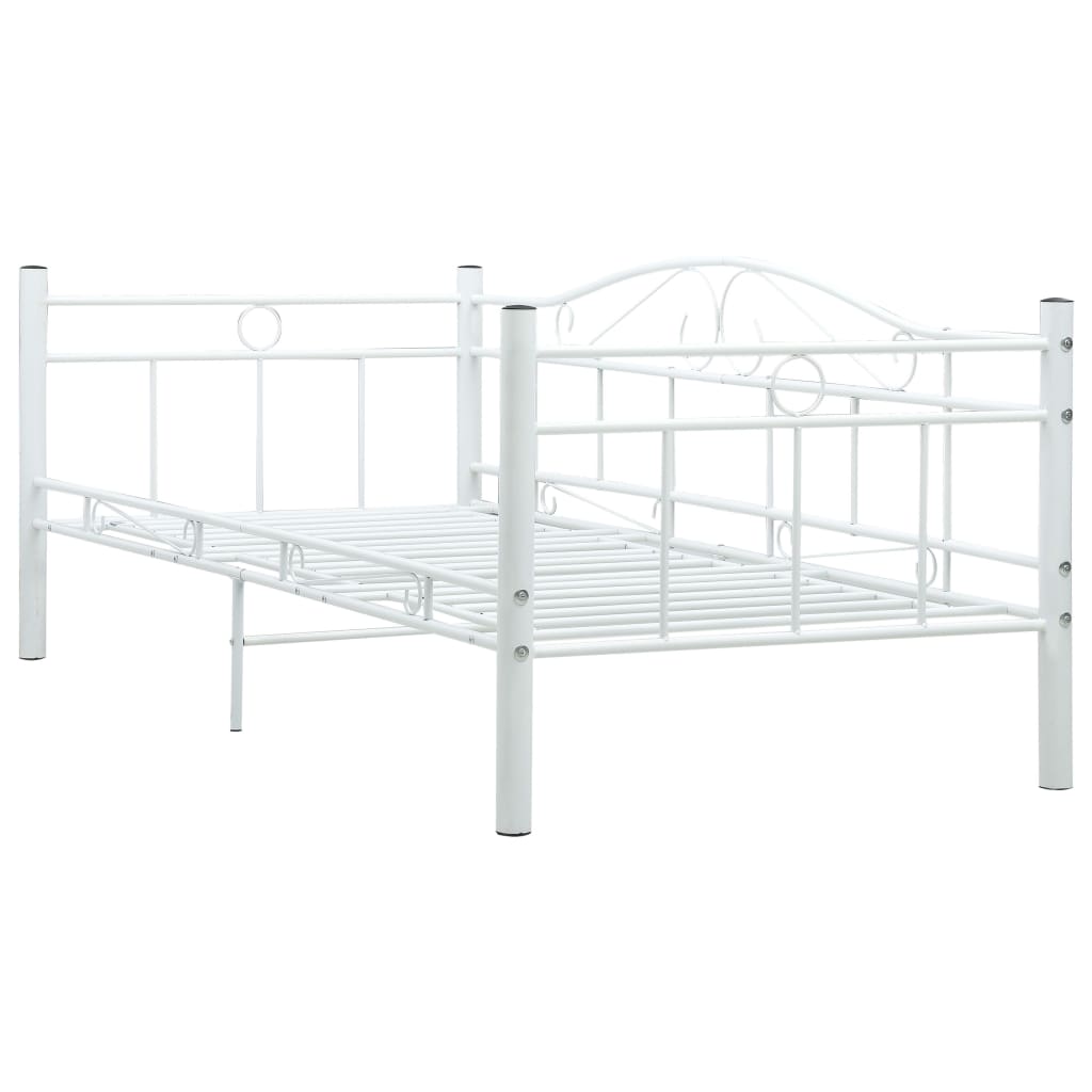 Bedbankframe Metaal 90X200 Cm Wit