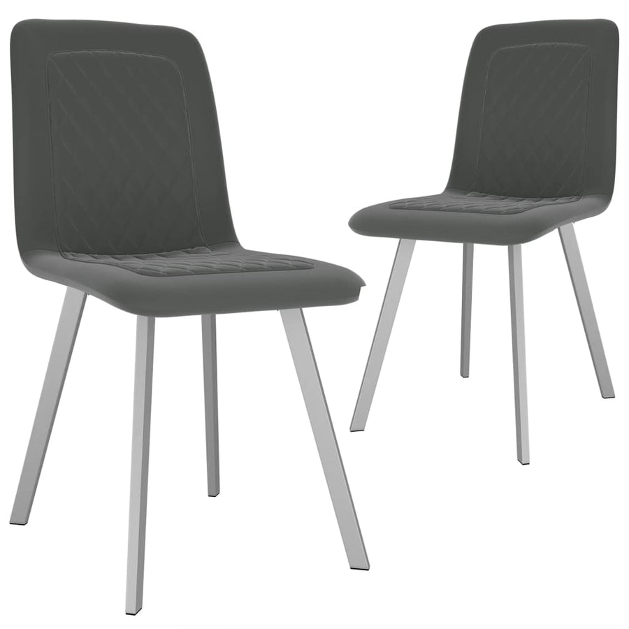 Eetkamerstoelen 2 St Fluweel Grijs