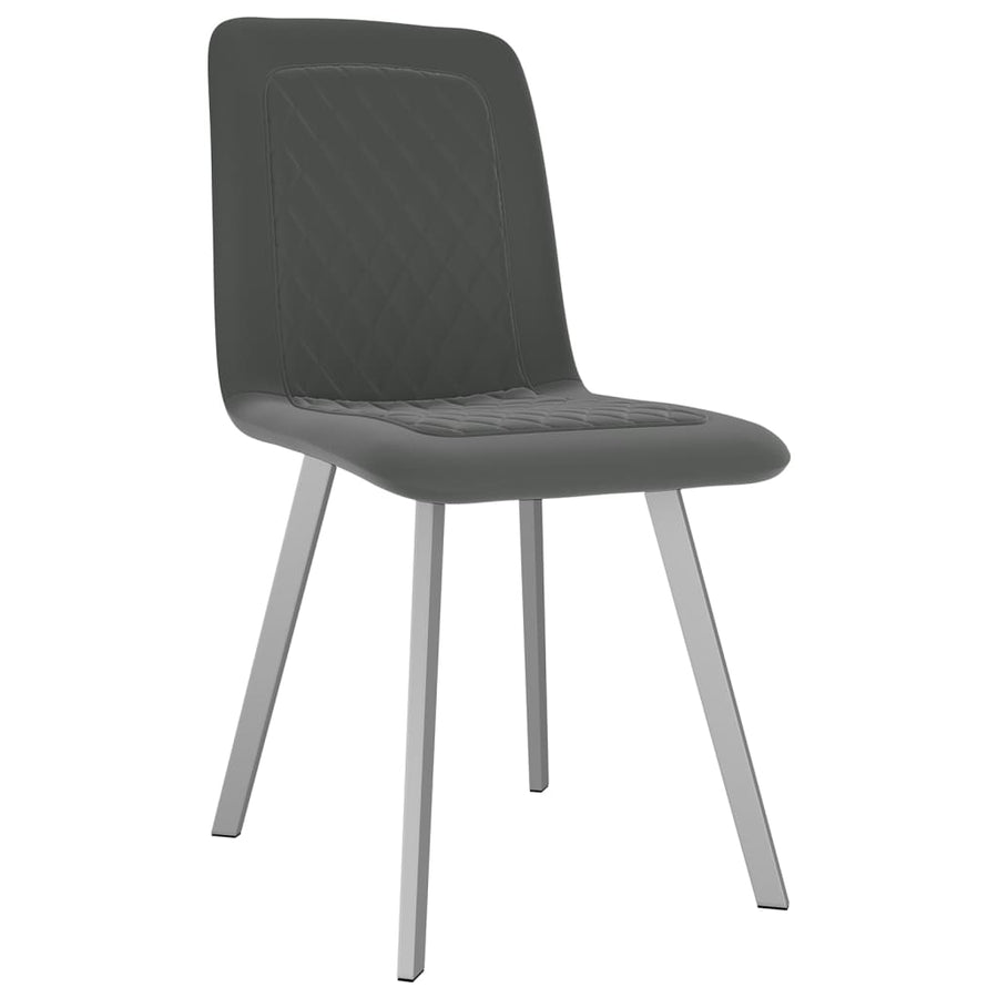 Eetkamerstoelen 2 St Fluweel Grijs