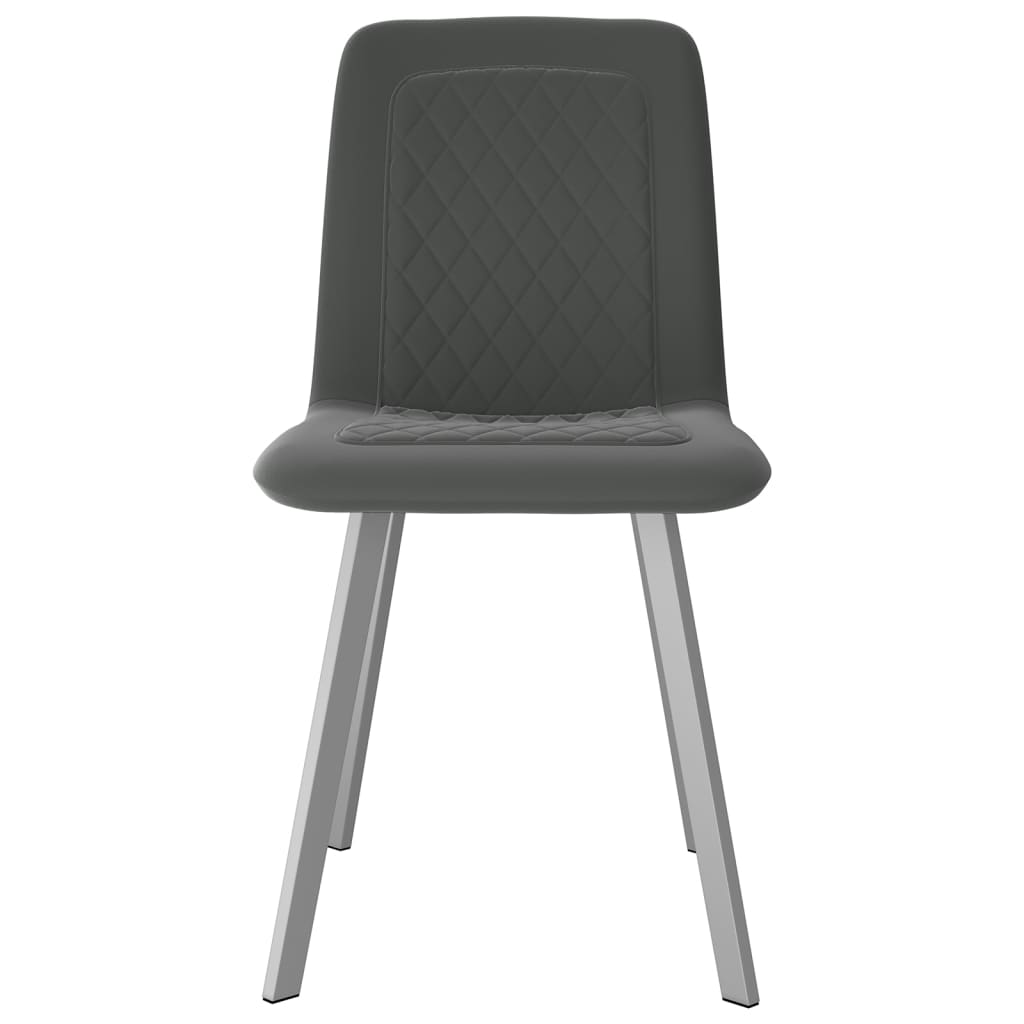 Eetkamerstoelen 2 St Fluweel Grijs
