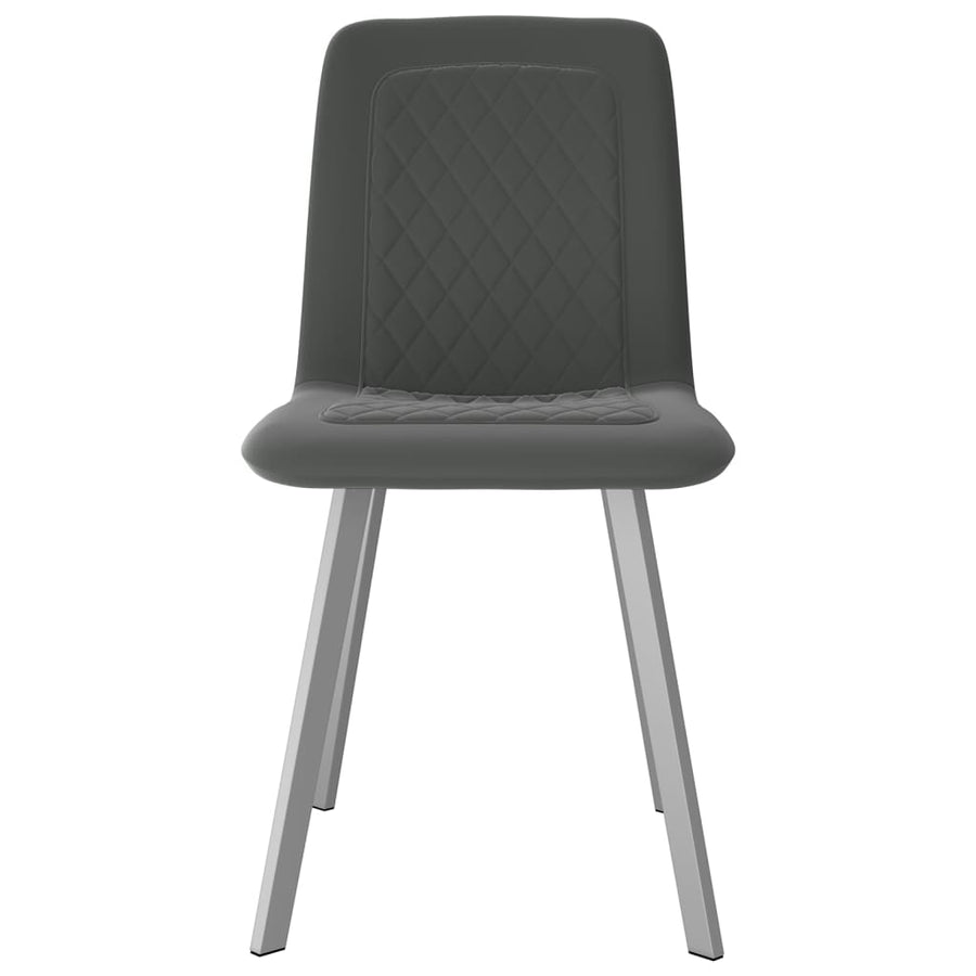 Eetkamerstoelen 2 St Fluweel Grijs