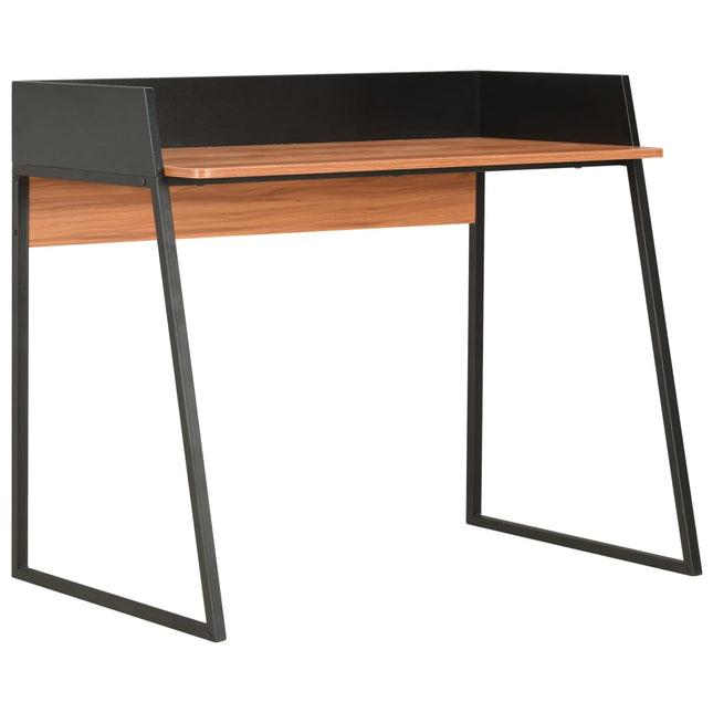 Bureau 90X60X88 Cm Zwart en bruin