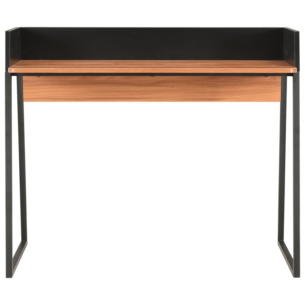 Bureau 90X60X88 Cm Zwart en bruin
