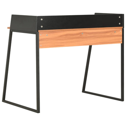 Bureau 90X60X88 Cm Zwart en bruin