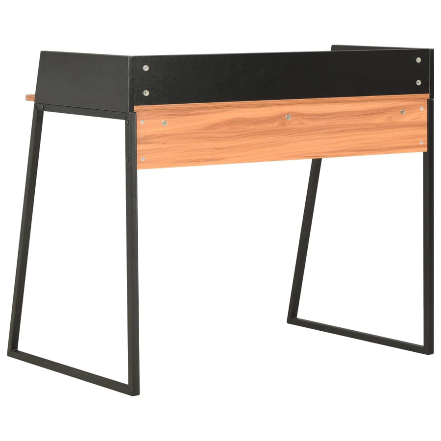 Bureau 90X60X88 Cm Zwart en bruin