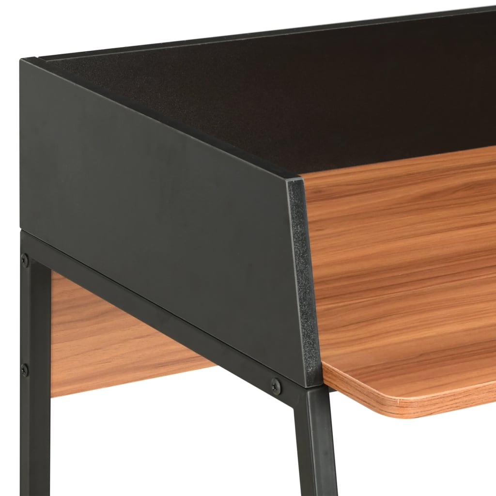 Bureau 90X60X88 Cm Zwart en bruin